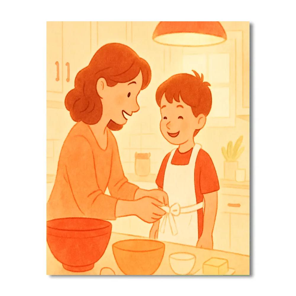 Apron Ties Cooking Lesson Paint by numbers kits
