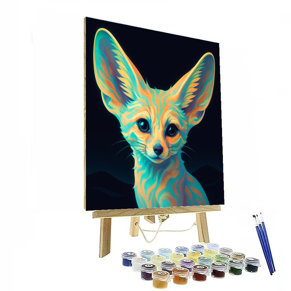 Turquoise Dune Fox Mirage Numbered painting kits