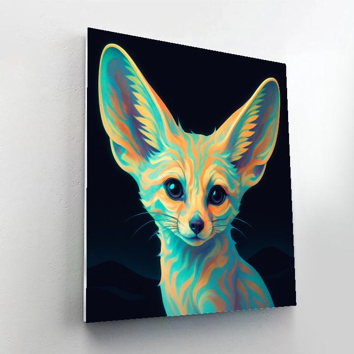 Turquoise Dune Fox Mirage Numbered painting kits