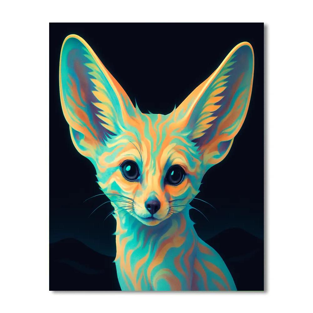 Turquoise Dune Fox Mirage Numbered painting kits