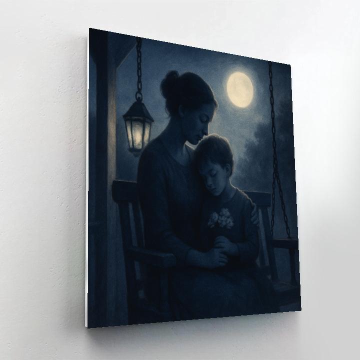 Moonlit Porch Swing Gratitude Numbered painting kits