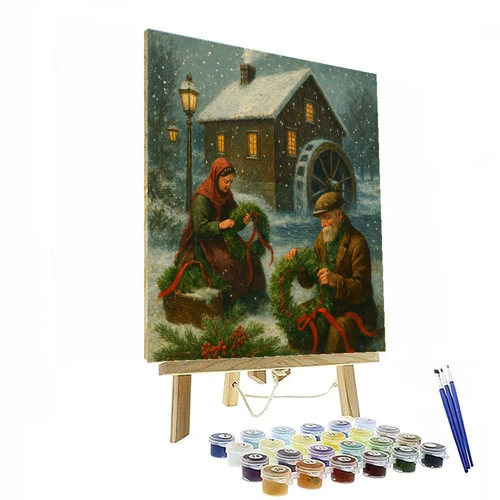 Wreath Makers By The River Mill Paint by numbers art