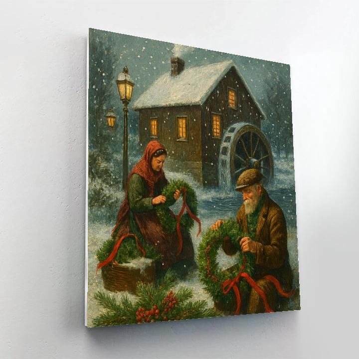 Wreath Makers By The River Mill Paint by numbers art