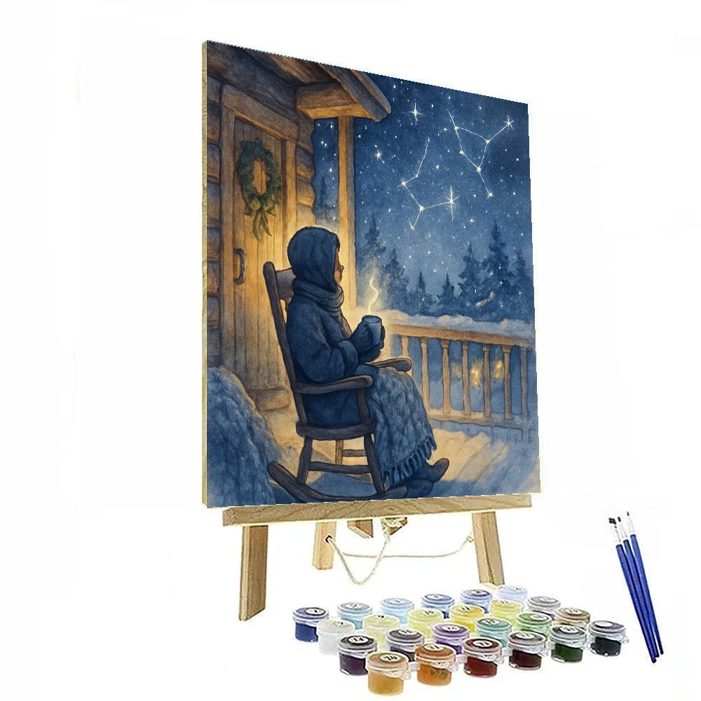 Star Gazing From The Cabin Porch painting number kit