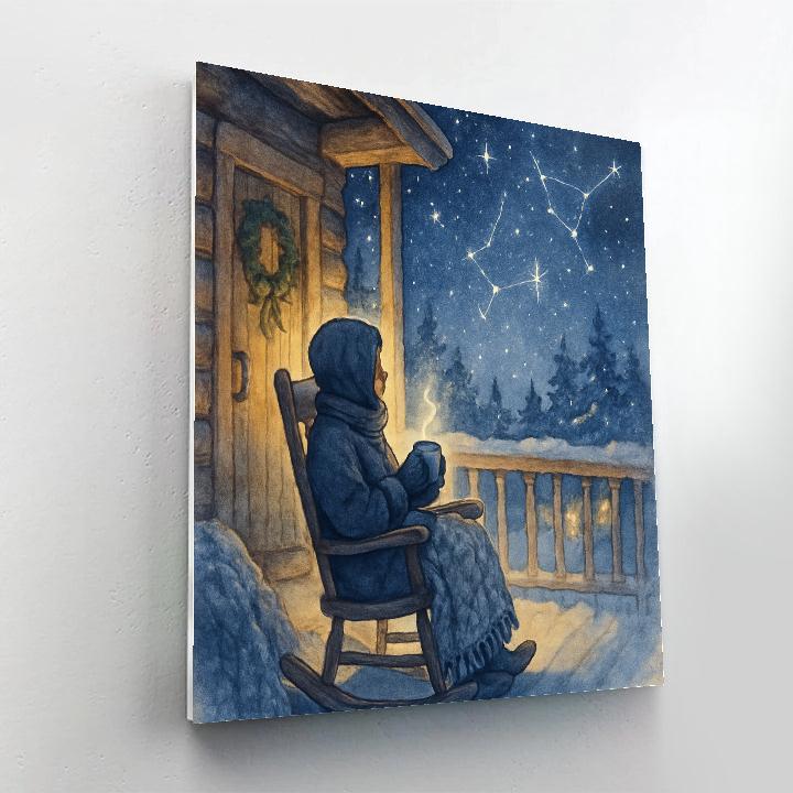 Star Gazing From The Cabin Porch painting number kit