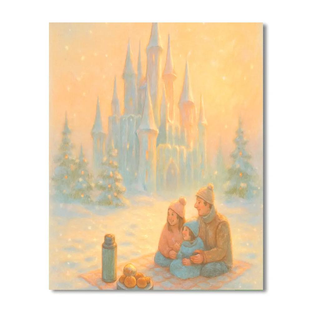 Ice Castle Picnic At Sunrise painting number kit