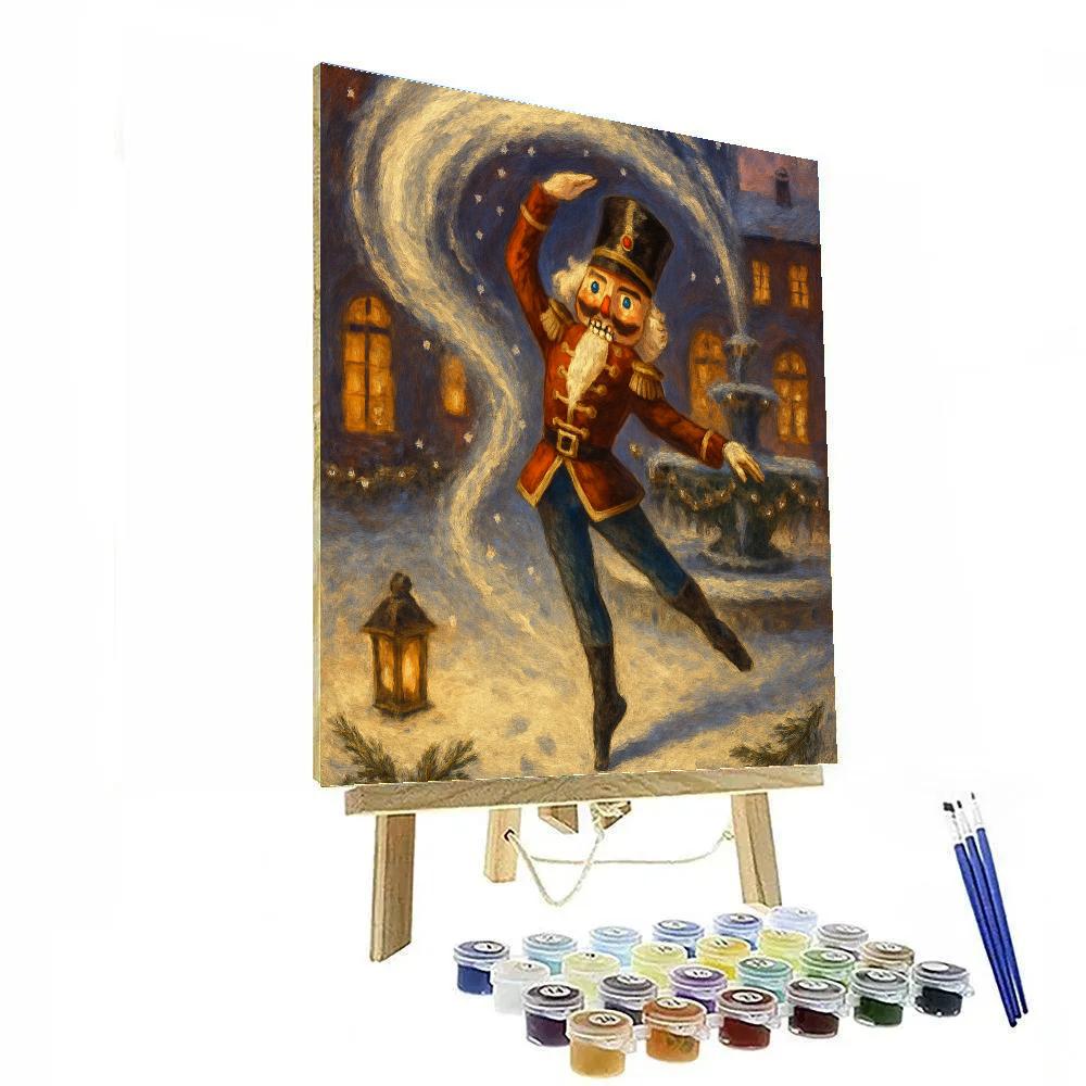 Nutcracker Ballet In The Snowy Courtyard Number painting