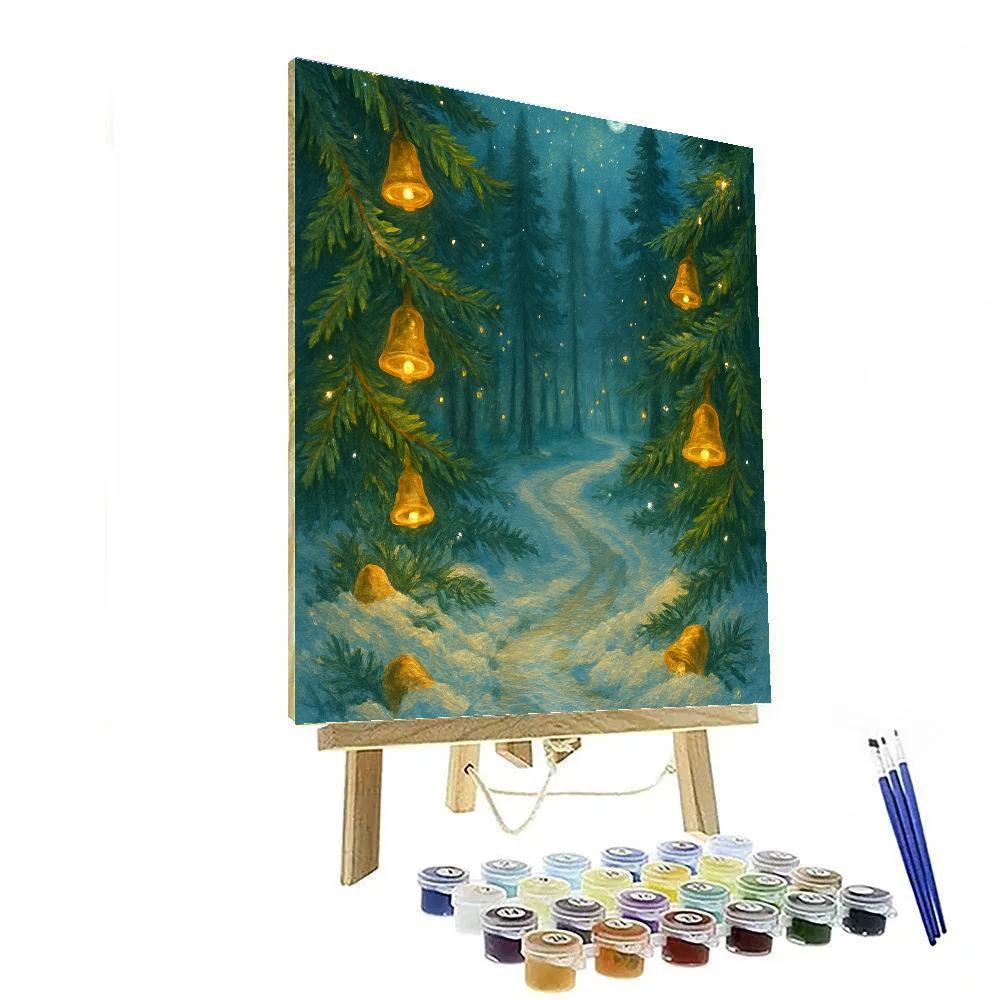 Golden Bell Forest Path Paint by numbers kits