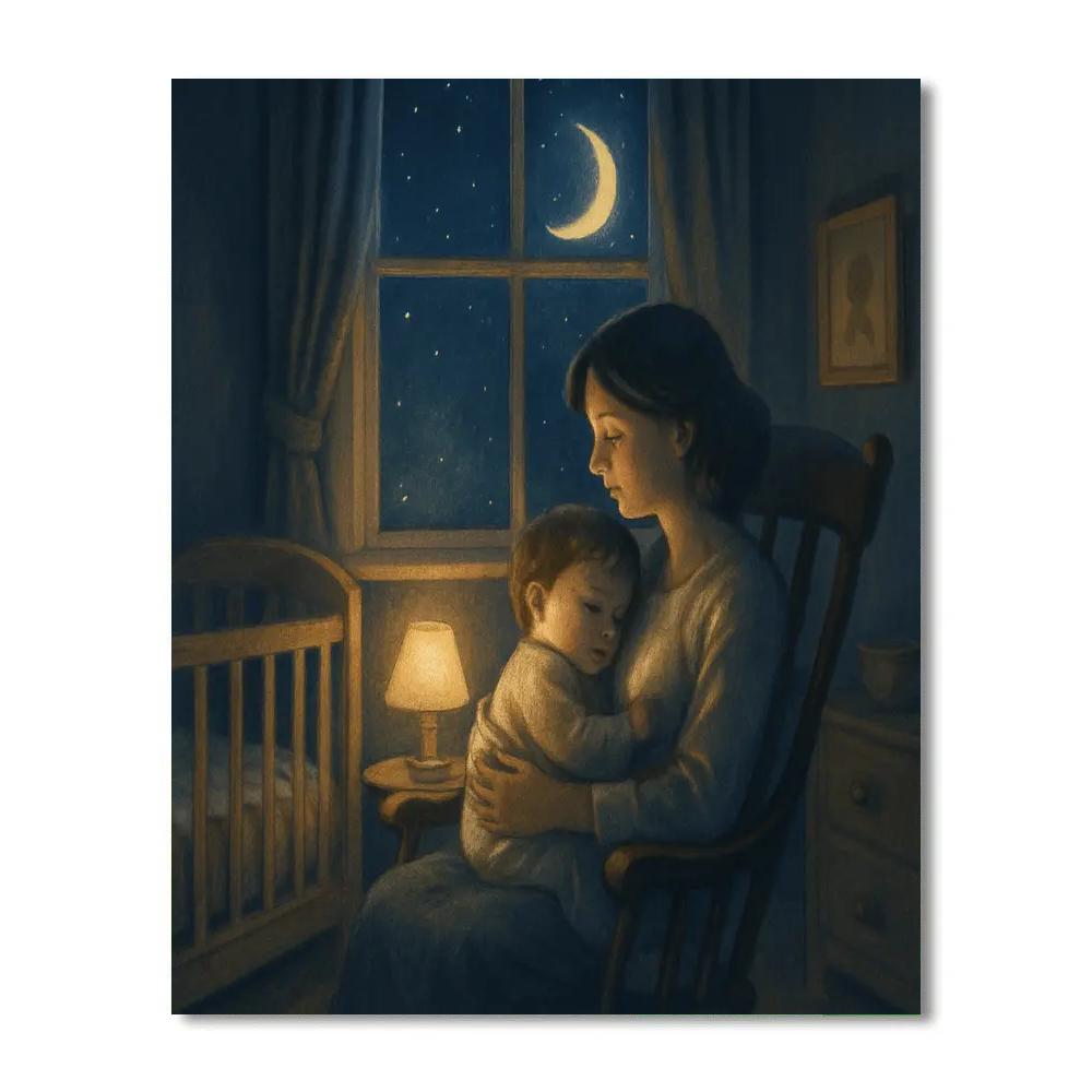Starlit Lullaby Window paint by number