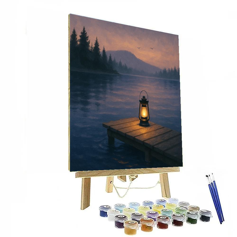 Lantern Glow At The Quiet Dock paint by numbers