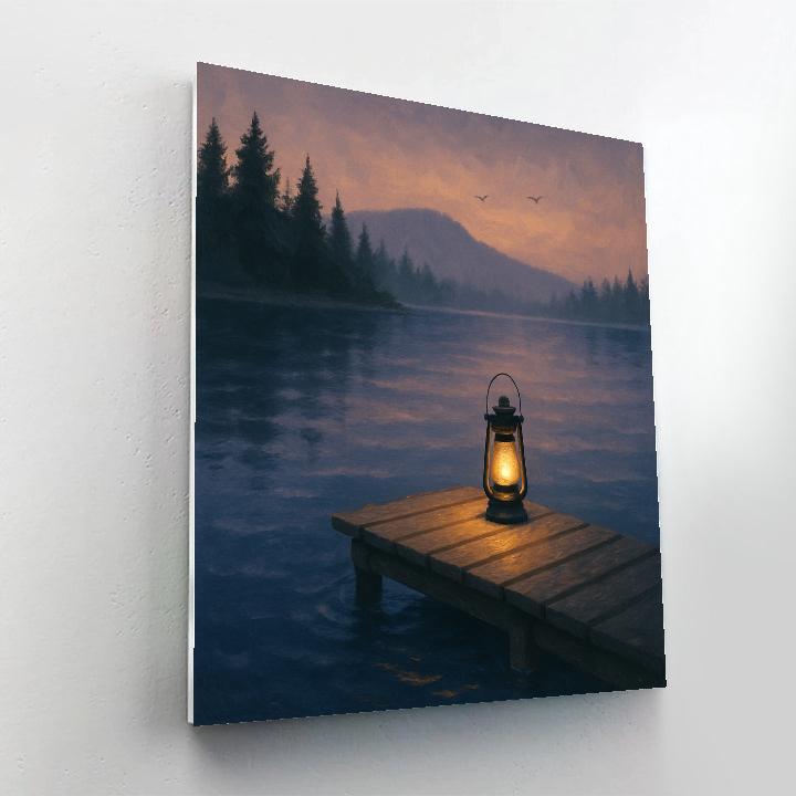 Lantern Glow At The Quiet Dock paint by numbers