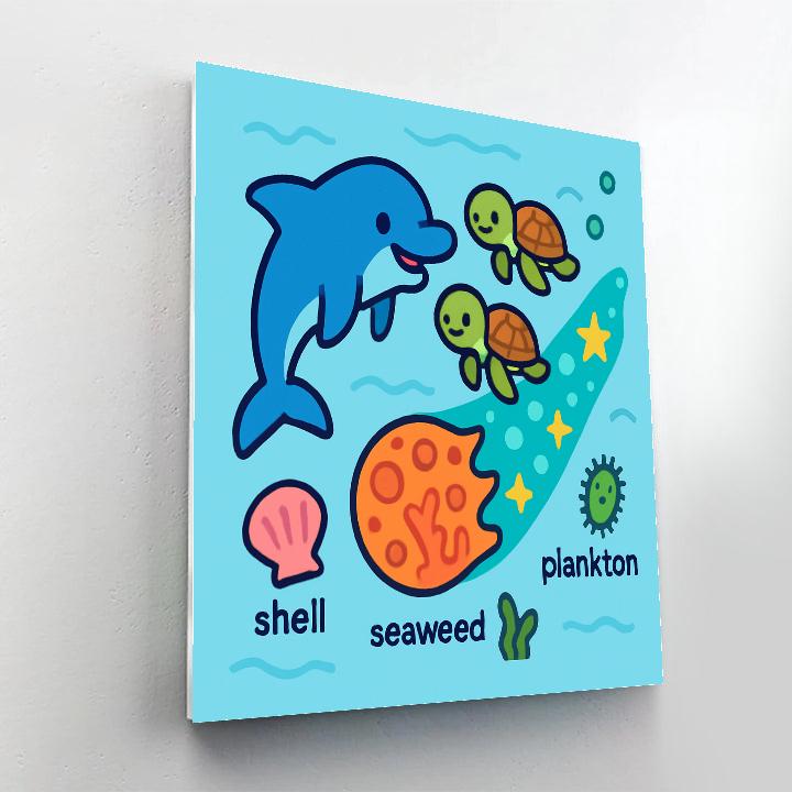 Coral Comet Dolphin Discovery Paint by numbers kits