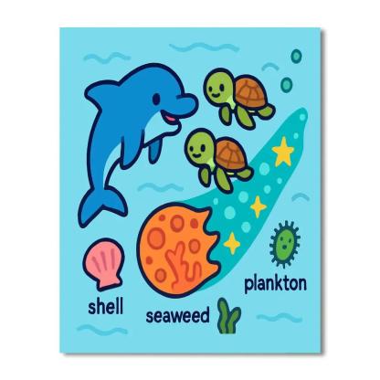 Coral Comet Dolphin Discovery Paint by numbers kits