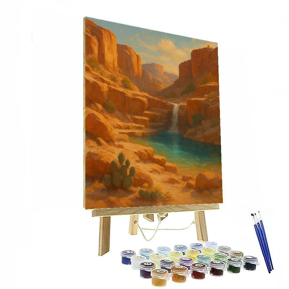 Sunlit Terracotta Canyon Oasis Terrace paint by color
