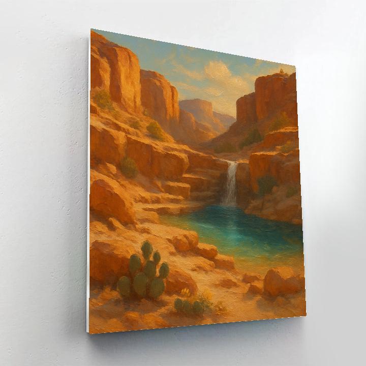 Sunlit Terracotta Canyon Oasis Terrace paint by color
