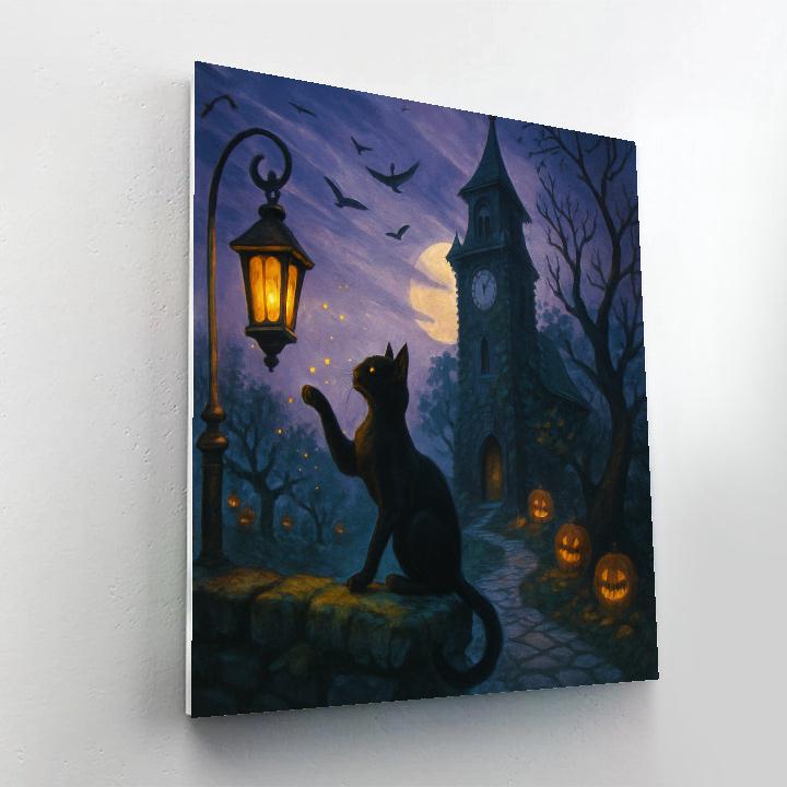 The Clocktower Orchard At Witchlight Dusk Number painting