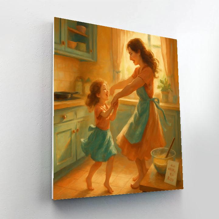 Kitchen Dance Mothers Day Morning Paint by numbers art