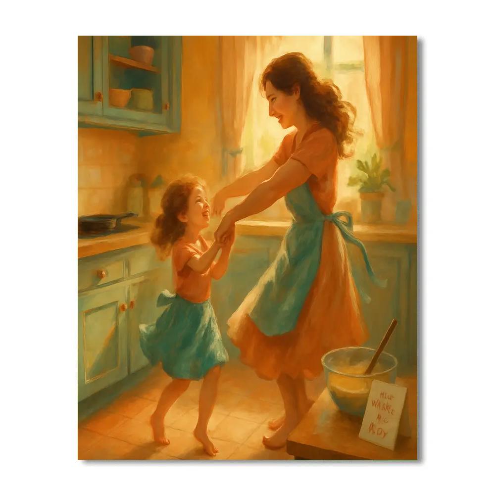 Kitchen Dance Mothers Day Morning Paint by numbers art
