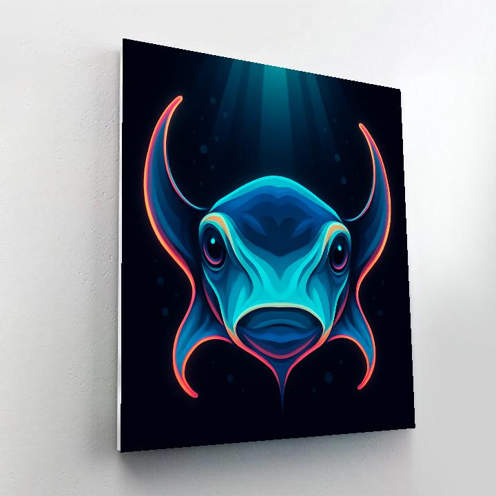 Neon Reef Manta Gaze Paint by numbers kits