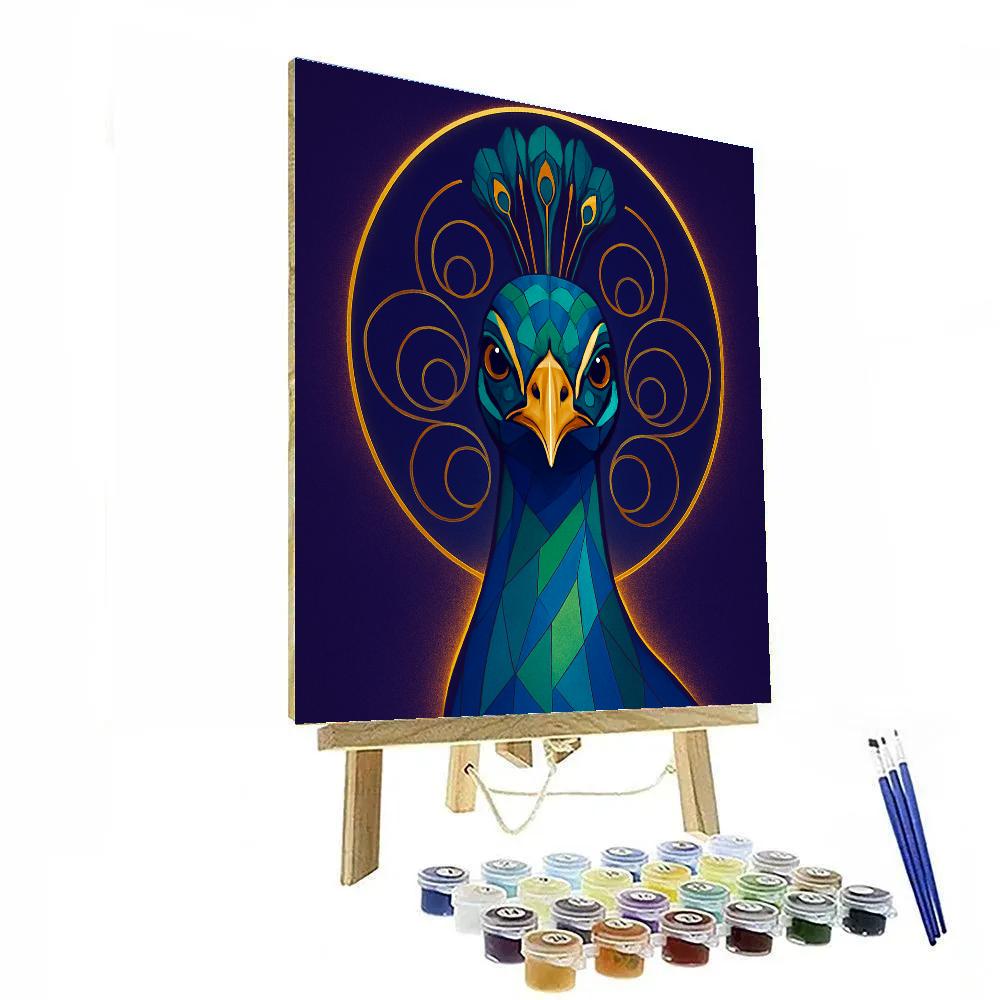 Royal Circuit Peacock Focus DIY paint by numbers