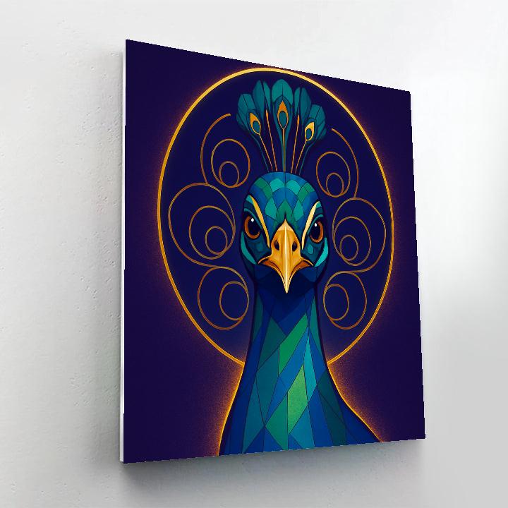 Royal Circuit Peacock Focus DIY paint by numbers