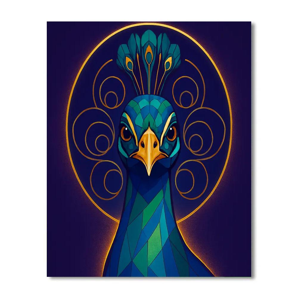 Royal Circuit Peacock Focus DIY paint by numbers