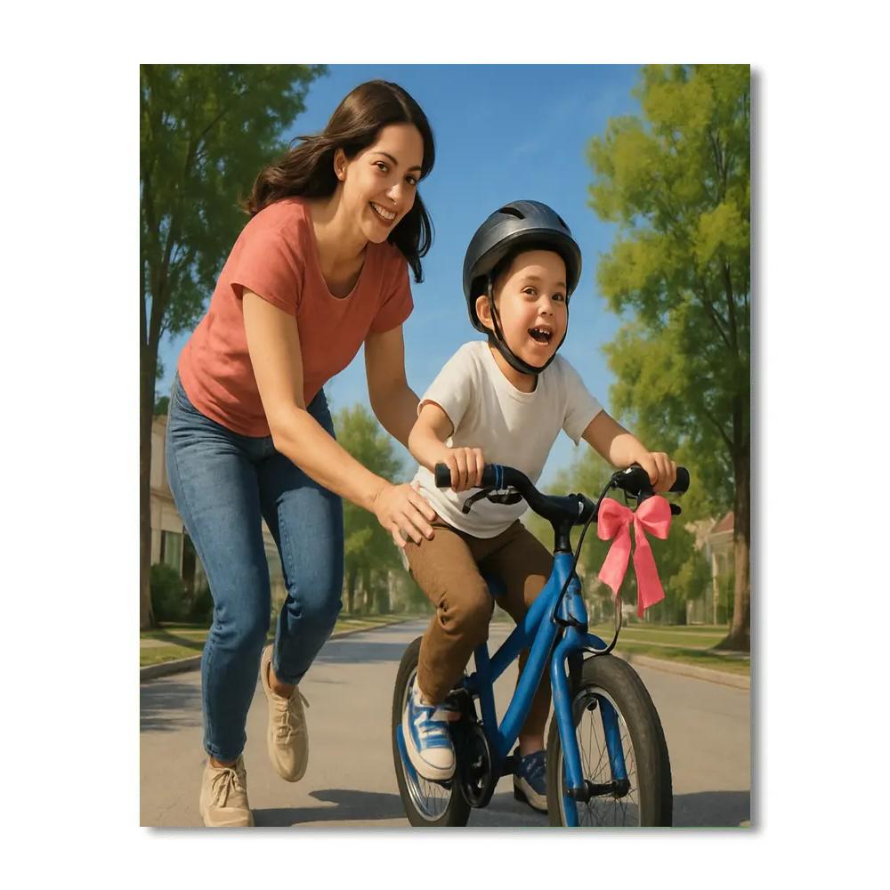 Guiding Hands Bicycle Lesson paint by color