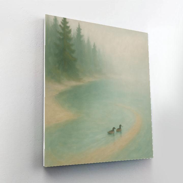 Misty Pine Inlet With Hidden Sandbar Number paintingMisty Pine Inlet with Hidden Sandbar - DIY Painting By Numbers Kit - Image 2