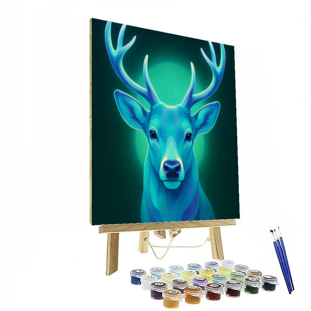 Aurora Antler Deer Serenity painting number kit
