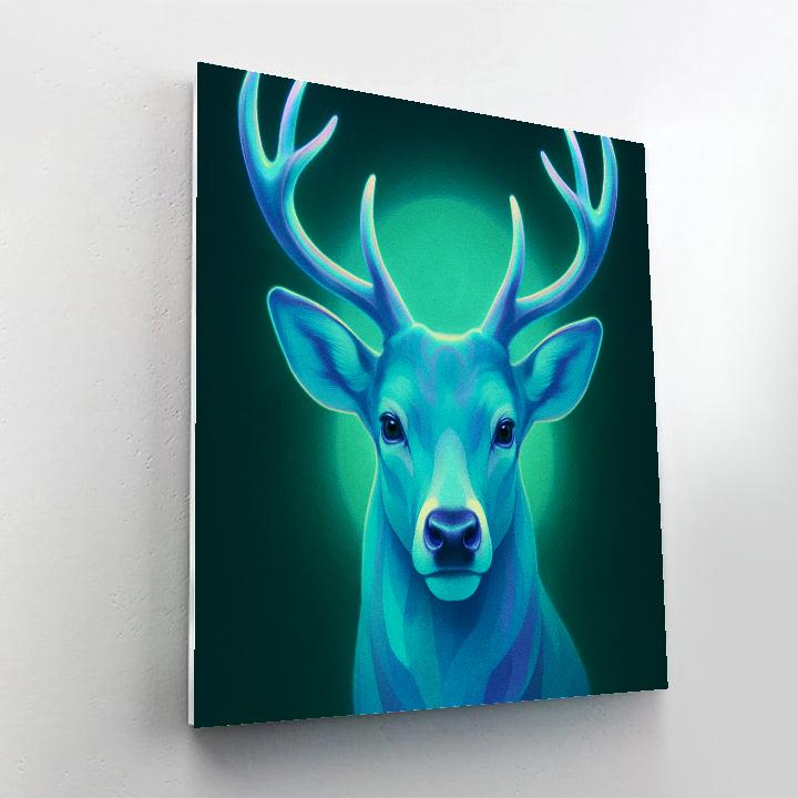 Aurora Antler Deer Serenity painting number kit