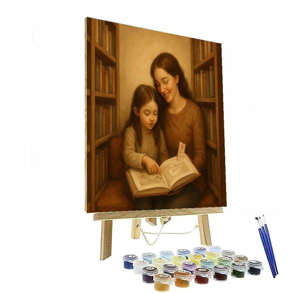 Library Corner Mothers Day Storytime DIY paint by numbers