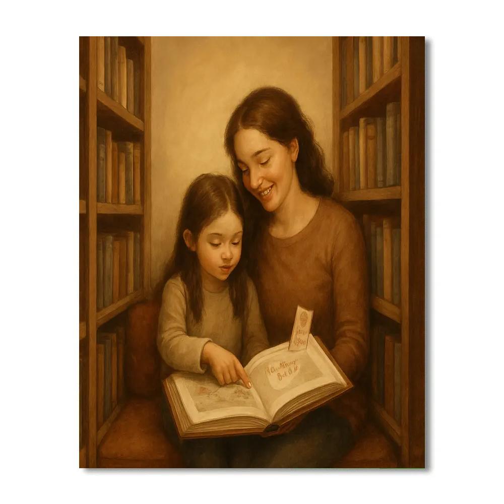 Library Corner Mothers Day Storytime DIY paint by numbers