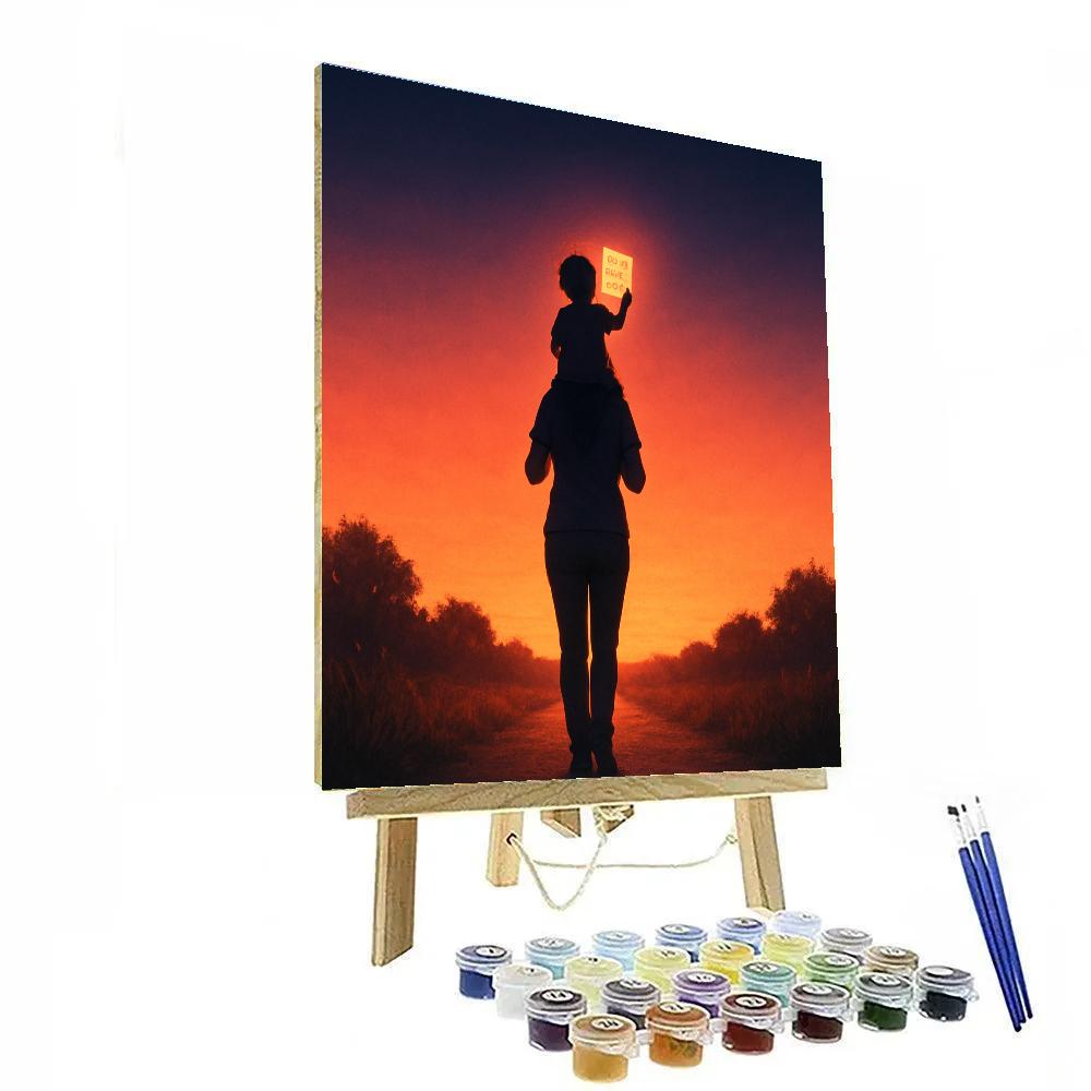 Sunset Shoulder Ride Promise Numbered painting kits