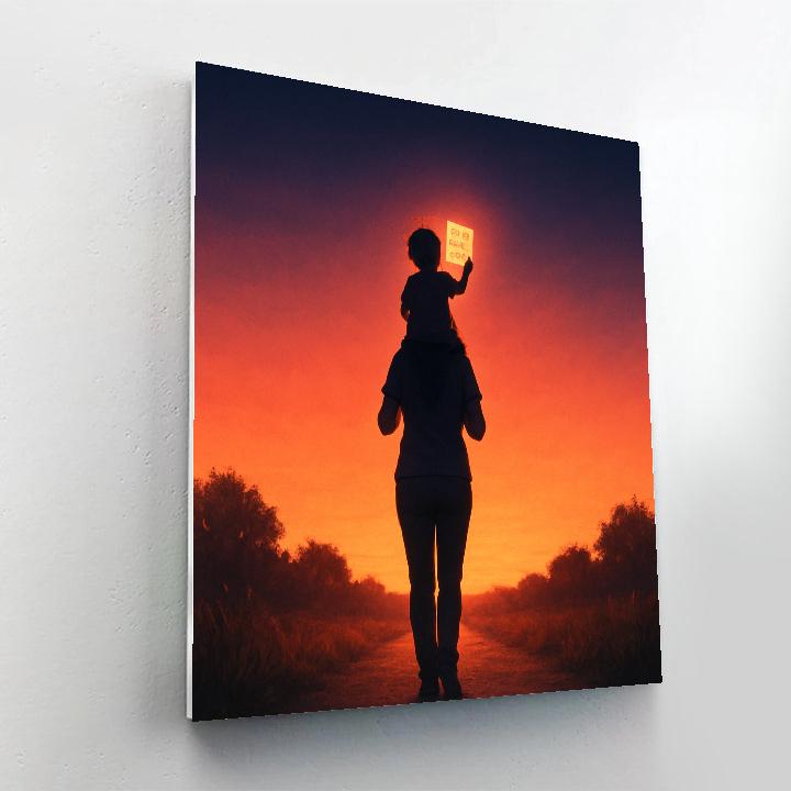 Sunset Shoulder Ride Promise Numbered painting kits