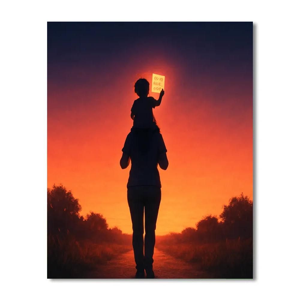 Sunset Shoulder Ride Promise Numbered painting kits