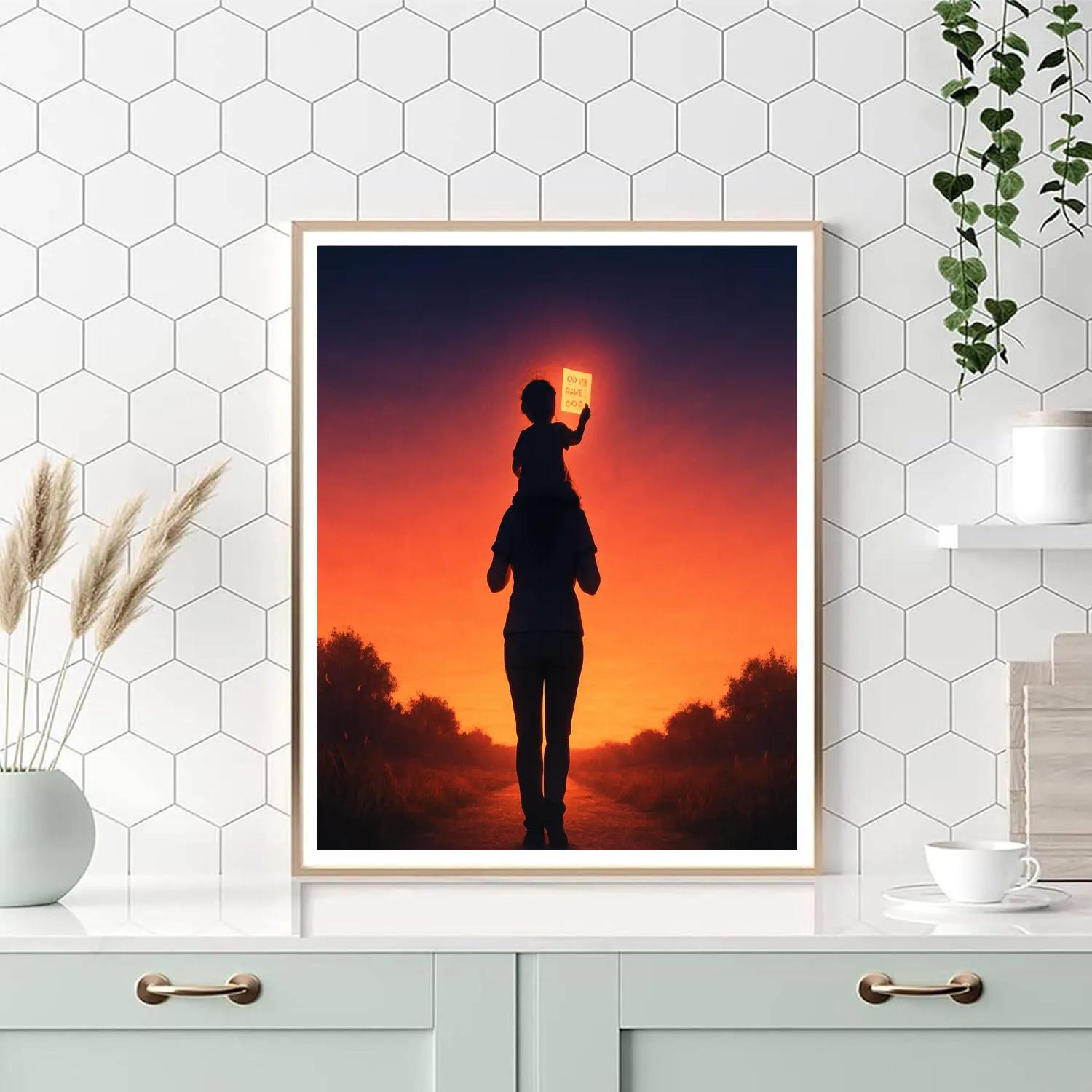 Sunset Shoulder Ride Promise Numbered painting kits