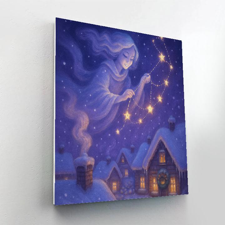 The Star Stitcher Above The Rooftops Number painting
