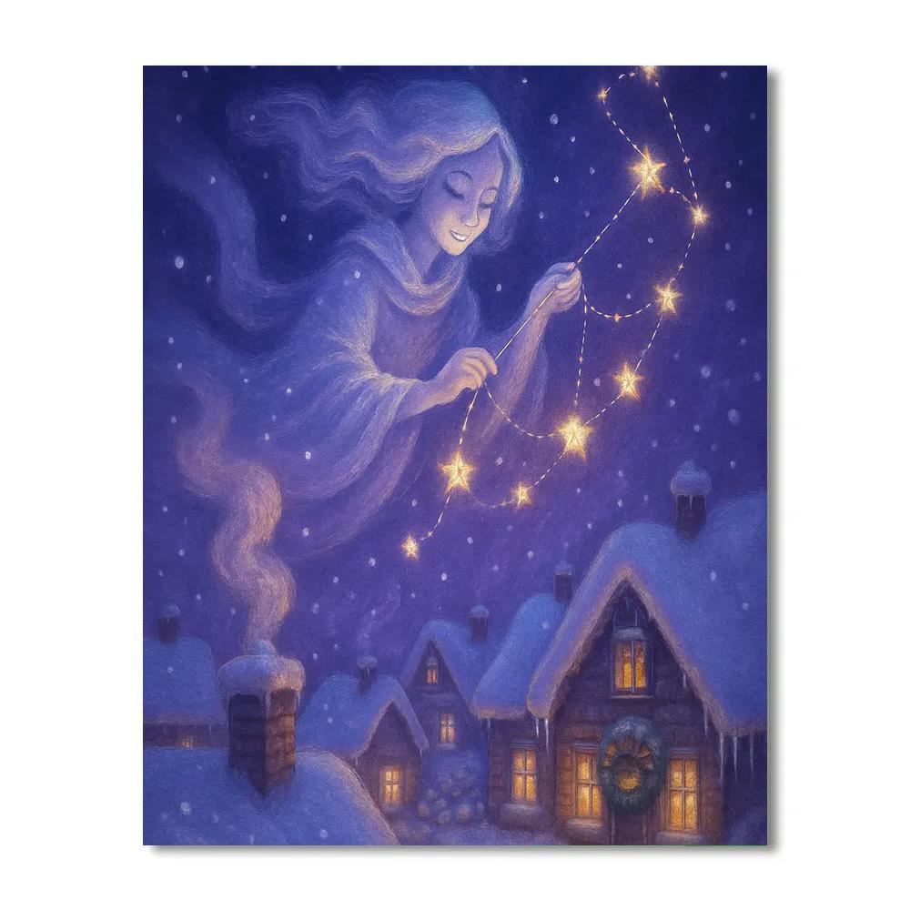 The Star Stitcher Above The Rooftops Number painting