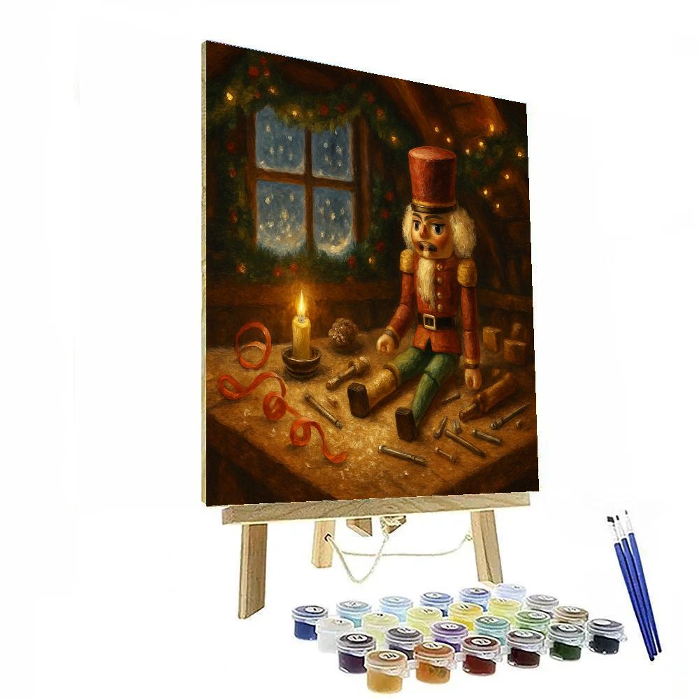The Nutcracker Workshop In The Attic Snowlight Painting by numbers kit