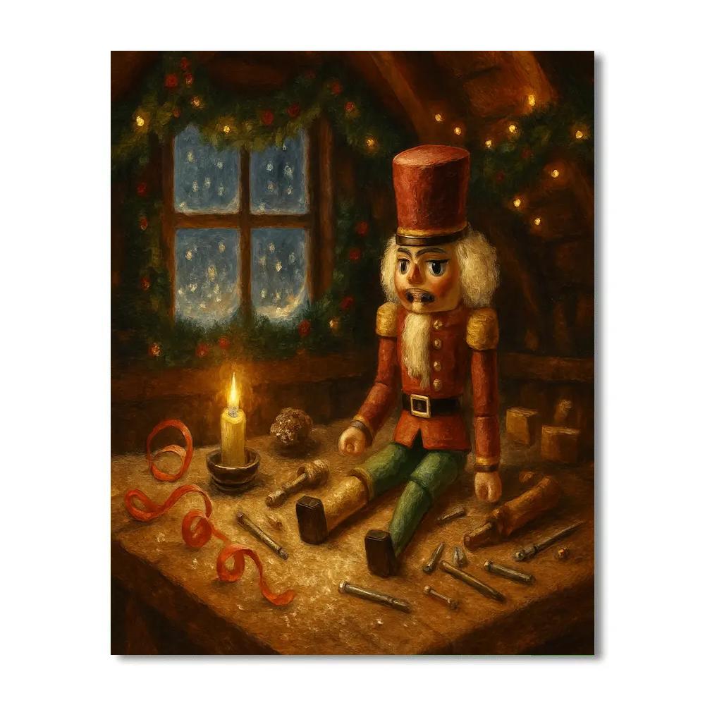 The Nutcracker Workshop In The Attic Snowlight Painting by numbers kit