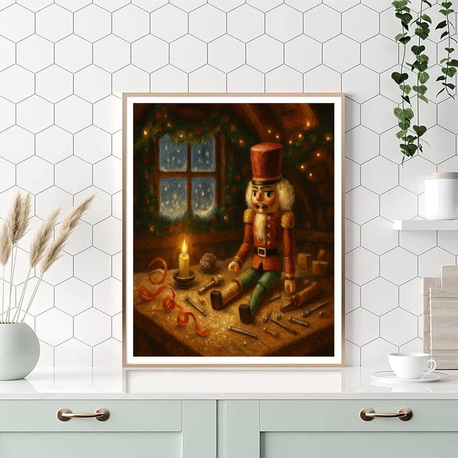 The Nutcracker Workshop In The Attic Snowlight Painting by numbers kit