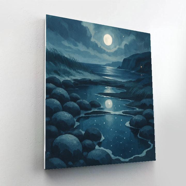 Lantern Glow Above The Winter Tide Pools paint by numbers