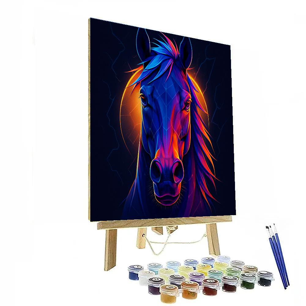 Prismatic Thunder Stallion Painting by numbers kit