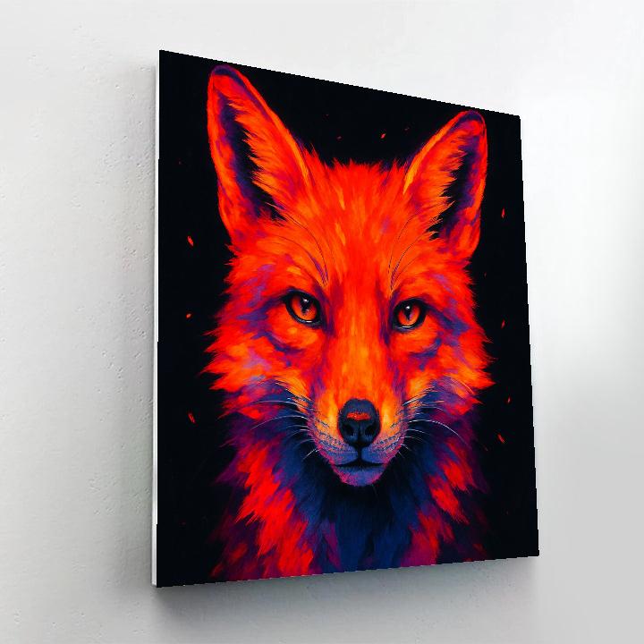 Inferno Ember Fox Paint by numbers art