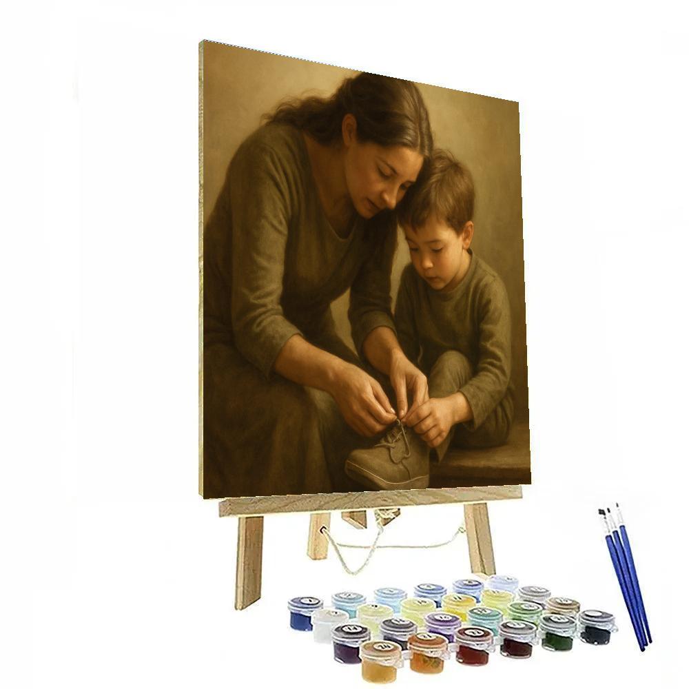 Shoelace Lesson Of Love paint by color