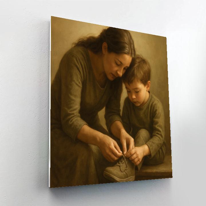 Shoelace Lesson Of Love paint by color