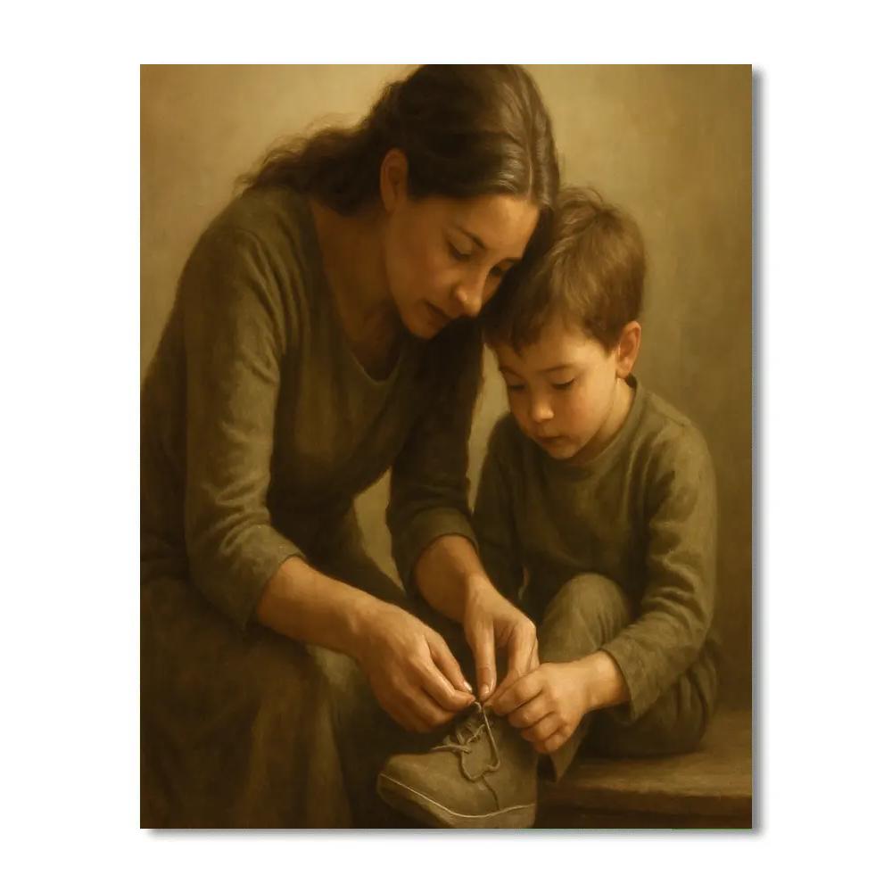 Shoelace Lesson Of Love paint by color