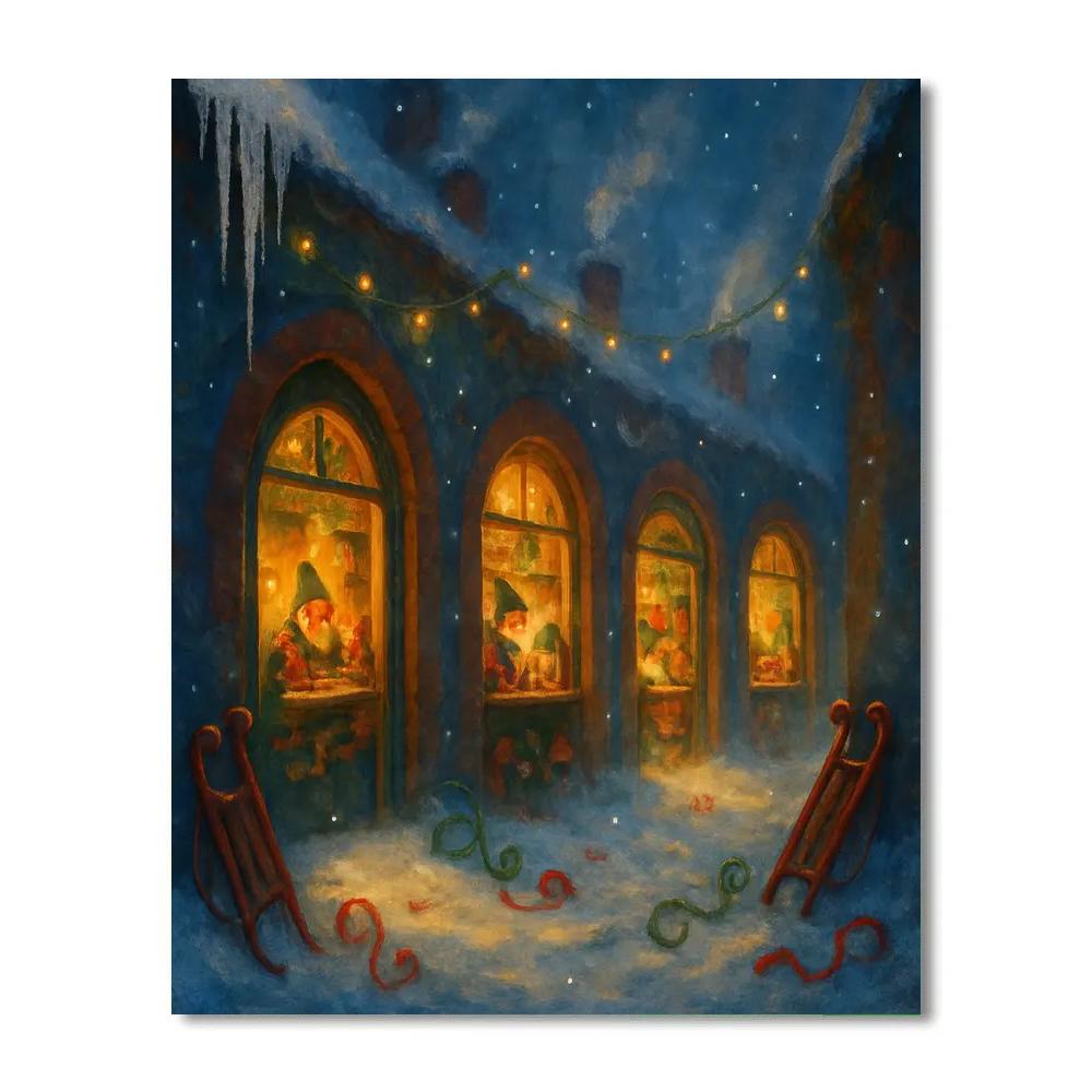 Toy Workshop Alley Of Tiny Doors Paint by numbers art