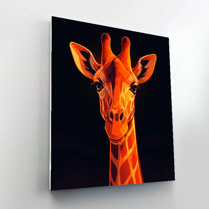 Sunset Prism Giraffe Number painting