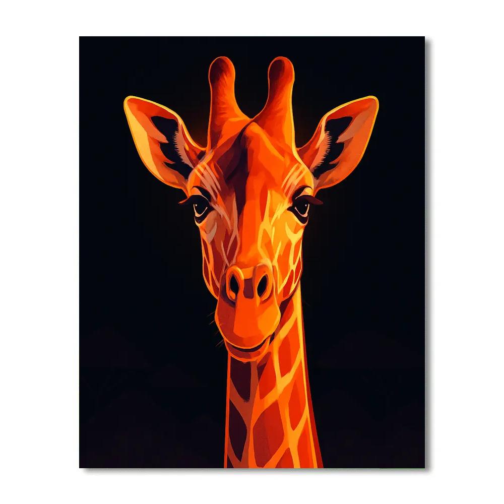 Sunset Prism Giraffe Number painting